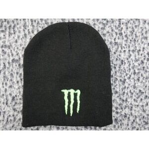 Monster Energy Beanie Mens OSFM Black Good Embroidered Logo Skater Gorpcore
